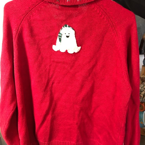 Beautiful embroidered and beaded Christmas sweater - Picture 4 of 4